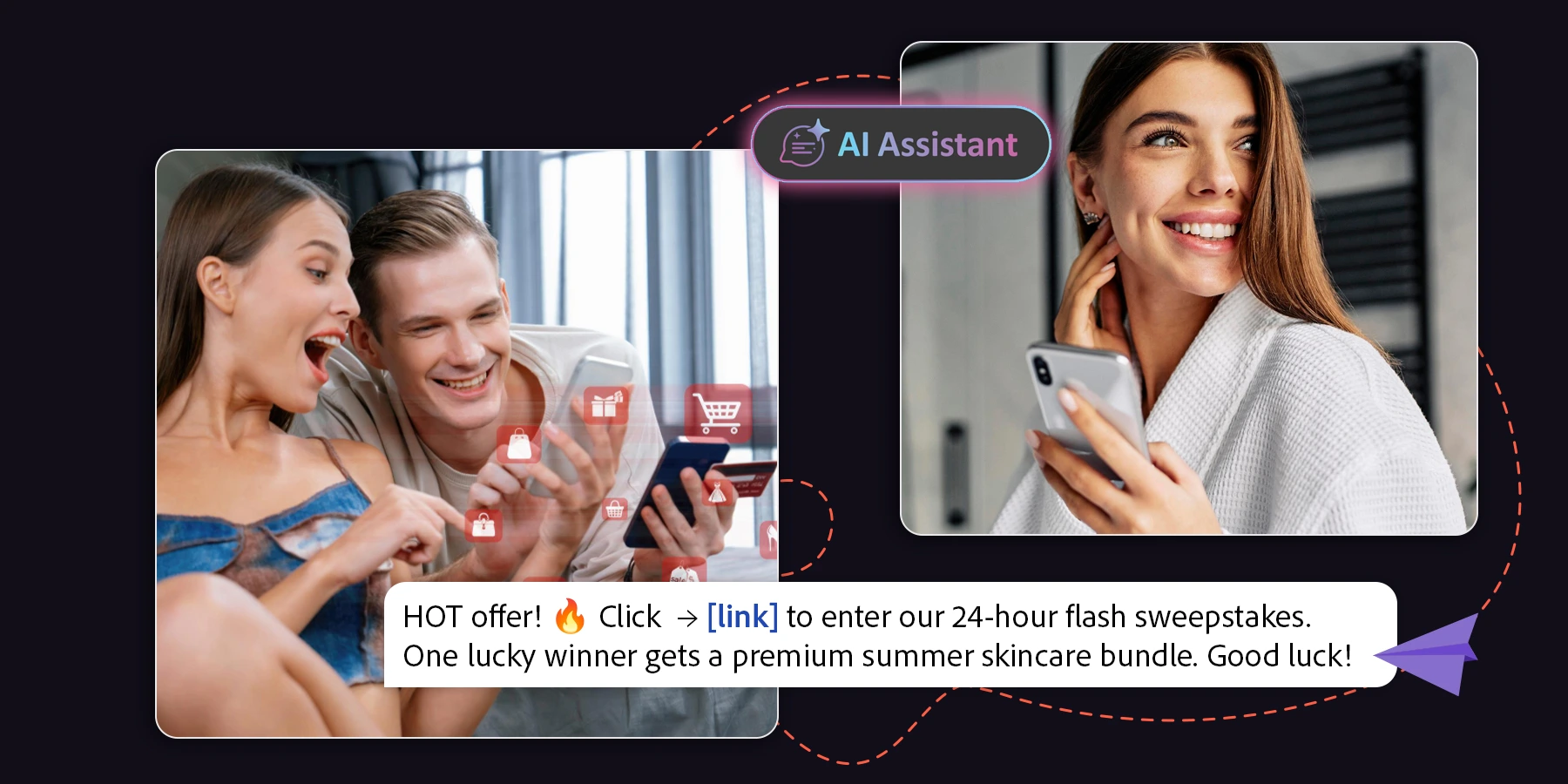 AI assistance for SMS marketing suggest