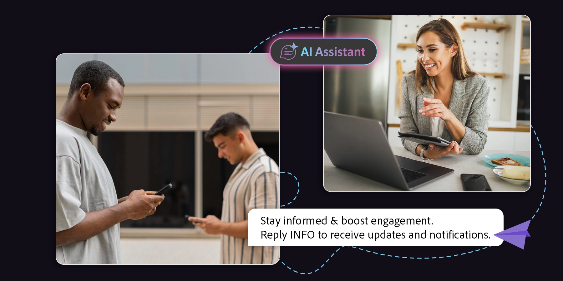 AI assistance for SMS marketing suggest